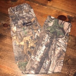 Girls Camo pants with adjustable waist